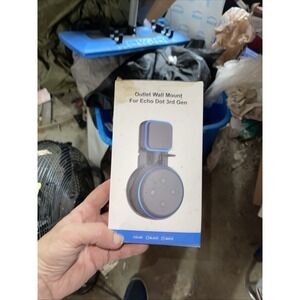 Outlet Wall Mount Bracket Holder for Amazon Alexa Echo Dot 3rd Generation White